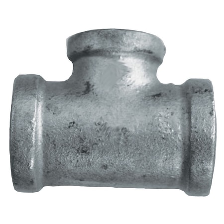 Jones Stephens 1-1/2in. x 3/4in. Galvanized Iron Reducing Tee, Banded G4600305